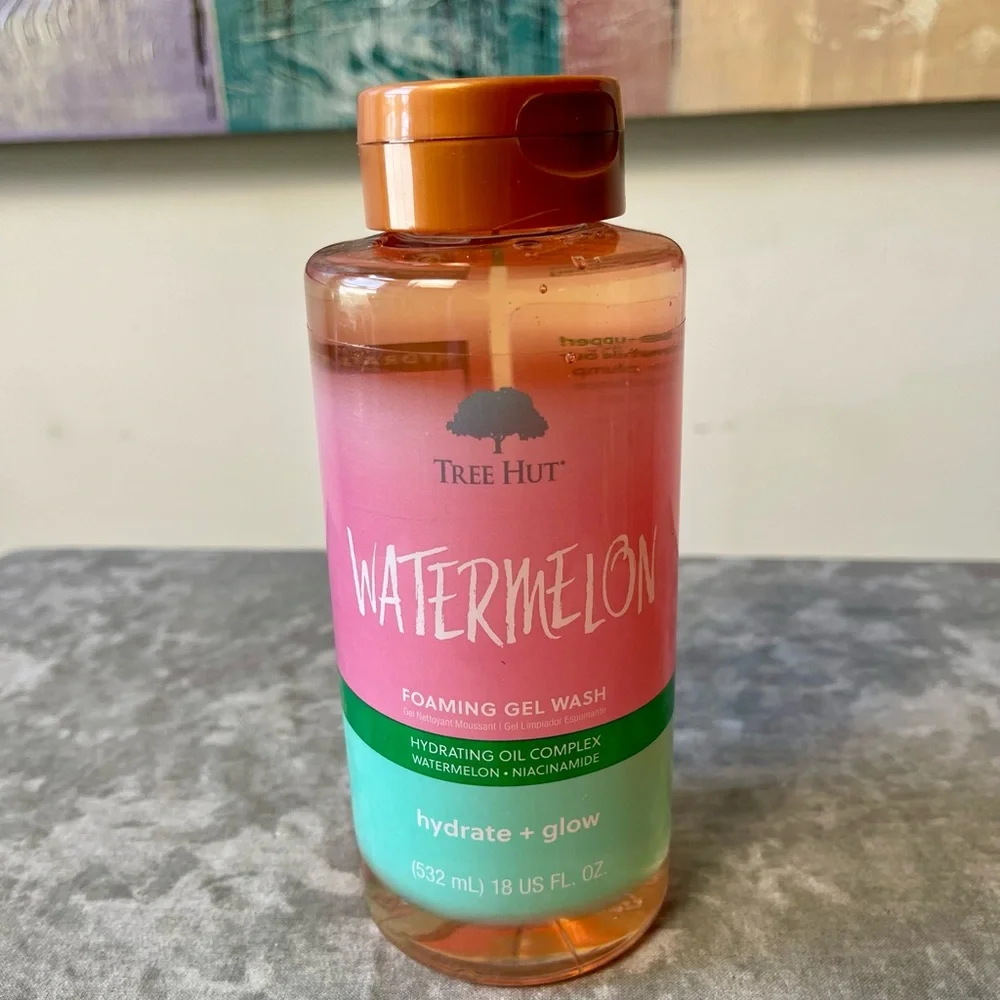 New Tree Hut Watermelon Body Wash Set - Pink & Orange